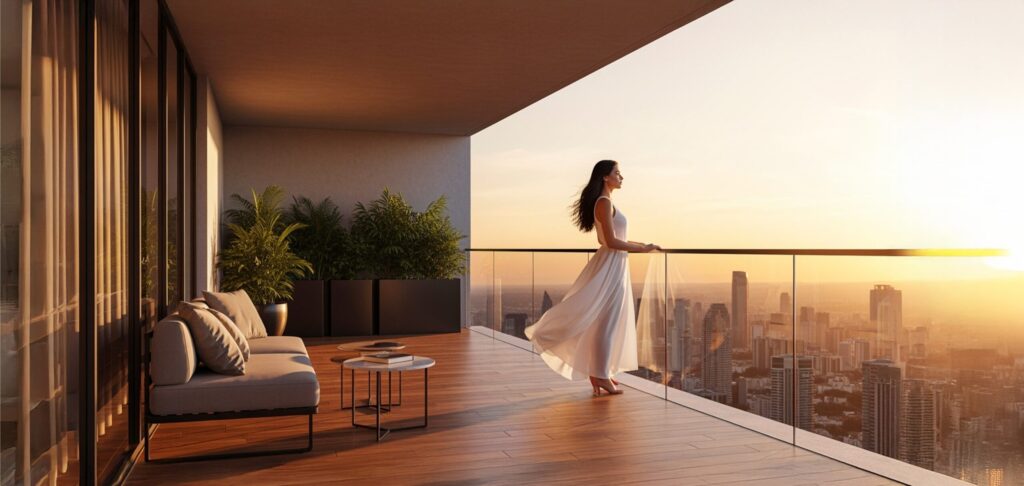 EAST BALCONIES FOR SUNLIGHT & AIR